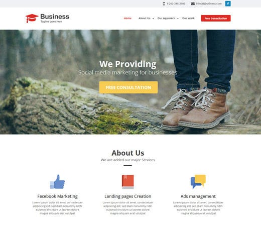 Free website template CSS HTML5 Agency Business a Singlepage Flat Bootstrap Responsive Web Template