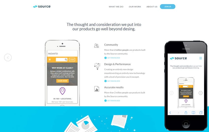 Source a landingpage Multipurpose Flat Bootstrap Responsive Web Template Mobile website template Free