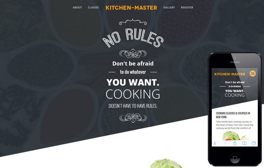 Kitchen Master a Food Category Flat Bootstrap Responsive Web Template Mobile website template Free