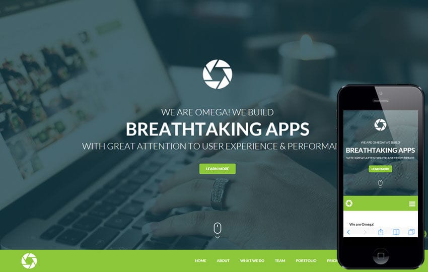 Omega a Corporate Agency Flat Bootstrap Responsive Web Template Mobile website template Free