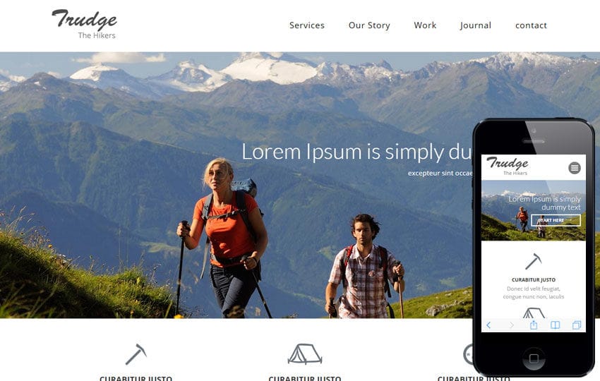 Trudge a Travel Category Flat Bootstrap Responsive Web Template Mobile website template Free