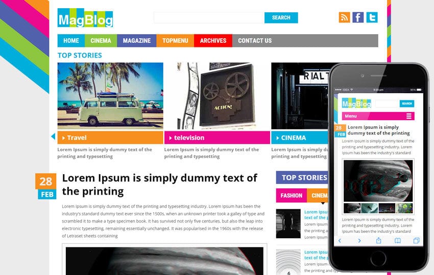Mag Blog a Entertainment Category Flat Bootstrap Responsive Web Template Mobile website template Free