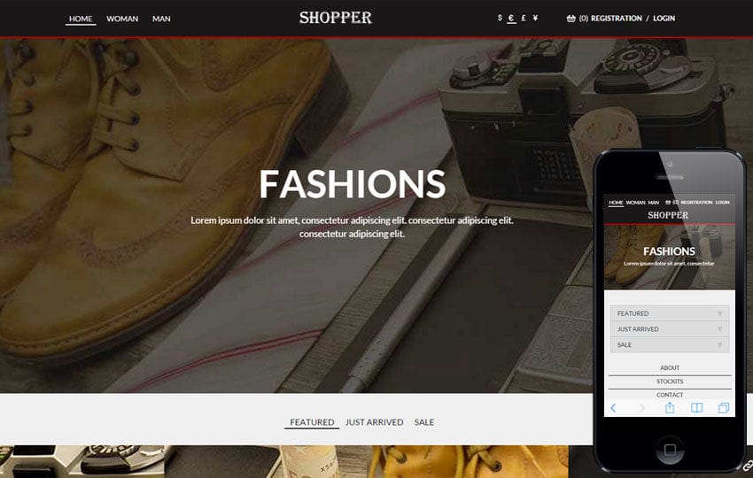 Shopper a Flat Ecommerce Bootstrap Responsive Web Template Mobile website template Free