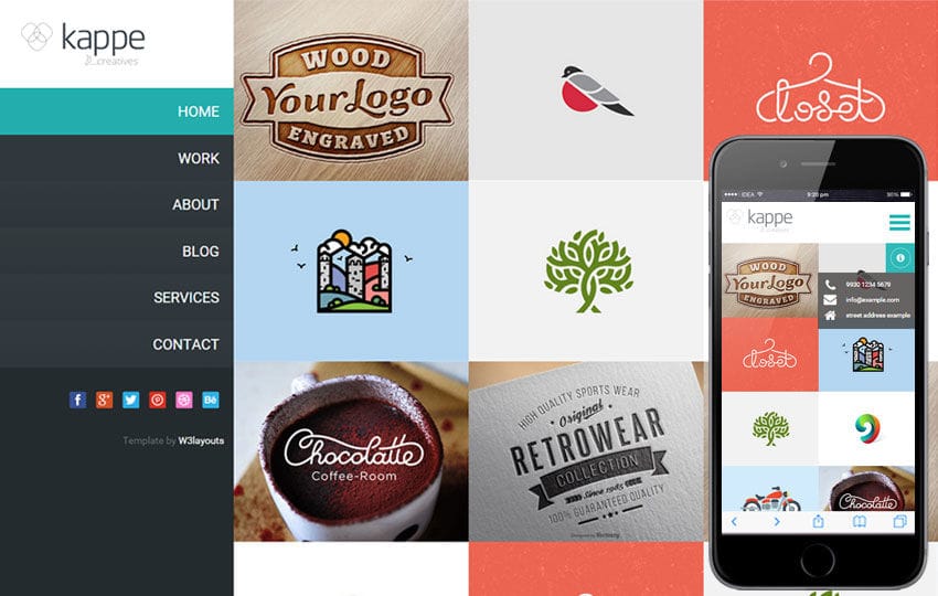 Kappe a Personal Portfolio Flat Bootstrap Responsive Web Template Mobile website template Free