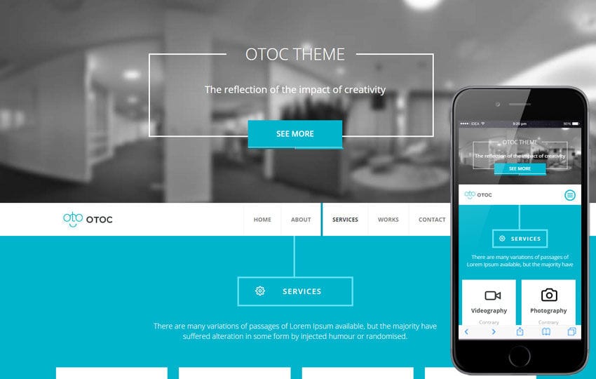 Otoc a Corporate Business Flat Bootstrap Responsive Web Template Mobile website template Free