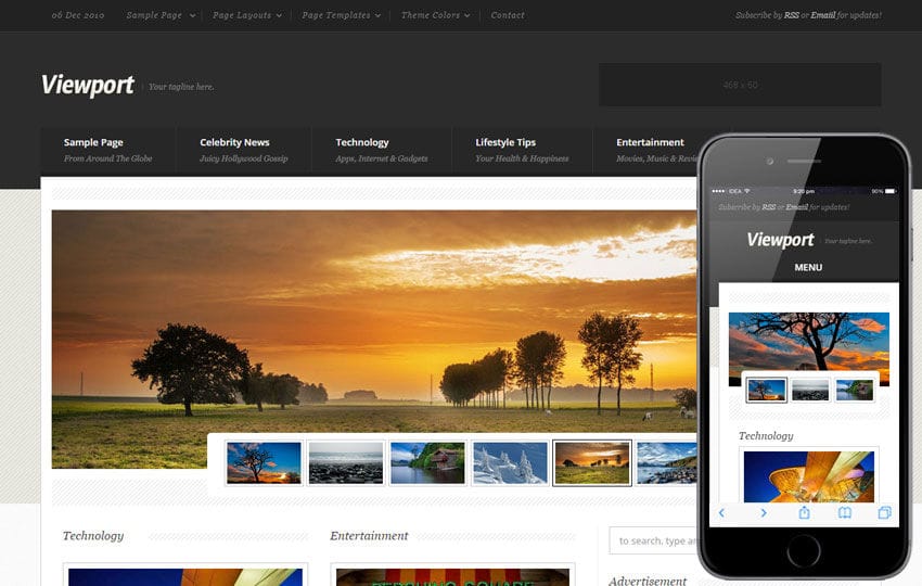 View Port a Entertainment Category Flat Responsive Web Template Mobile website template Free
