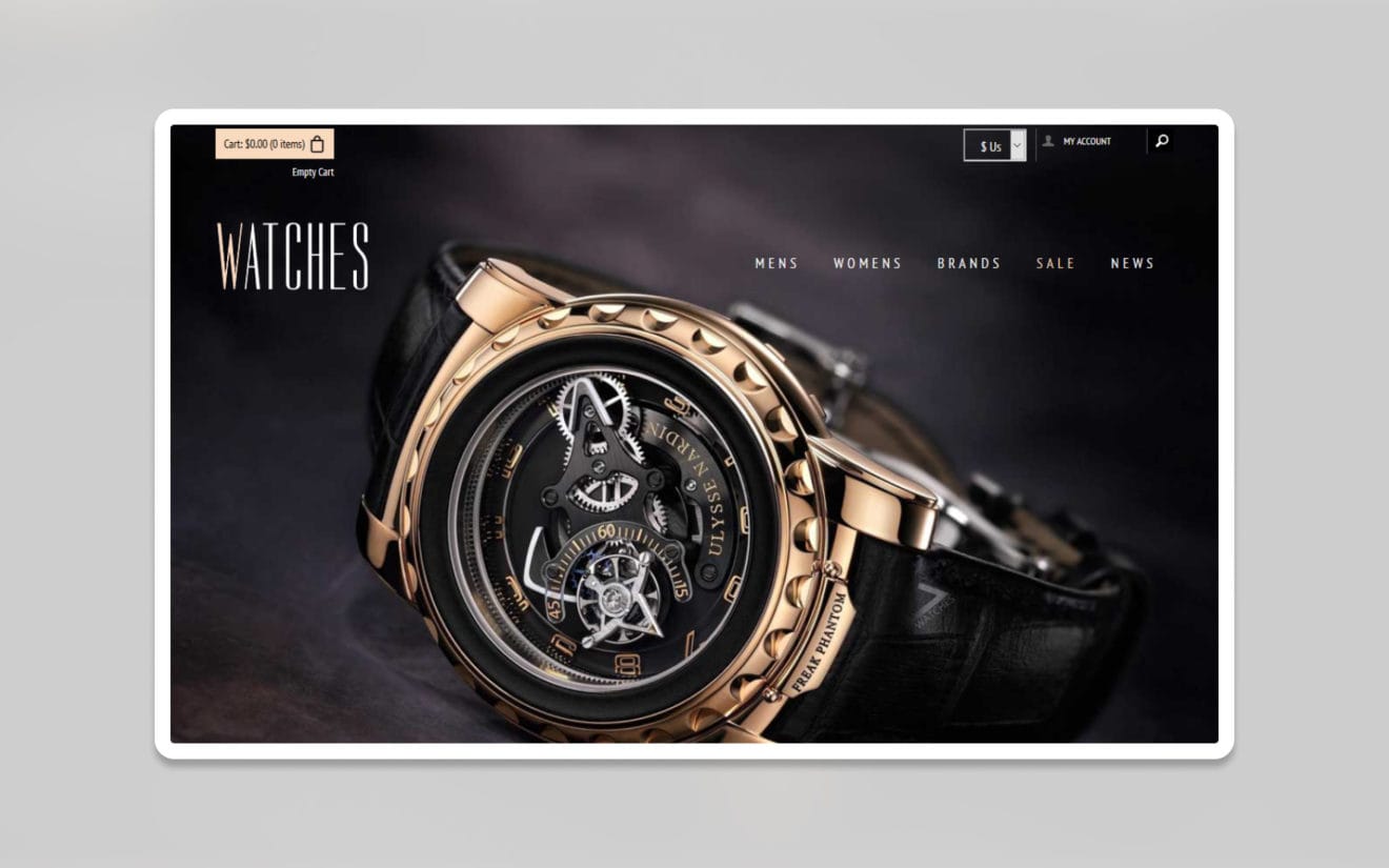 Watches ecommerce website template
