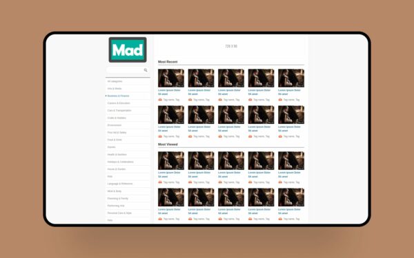 mad website template