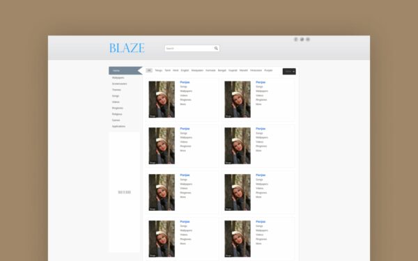 blaze website template