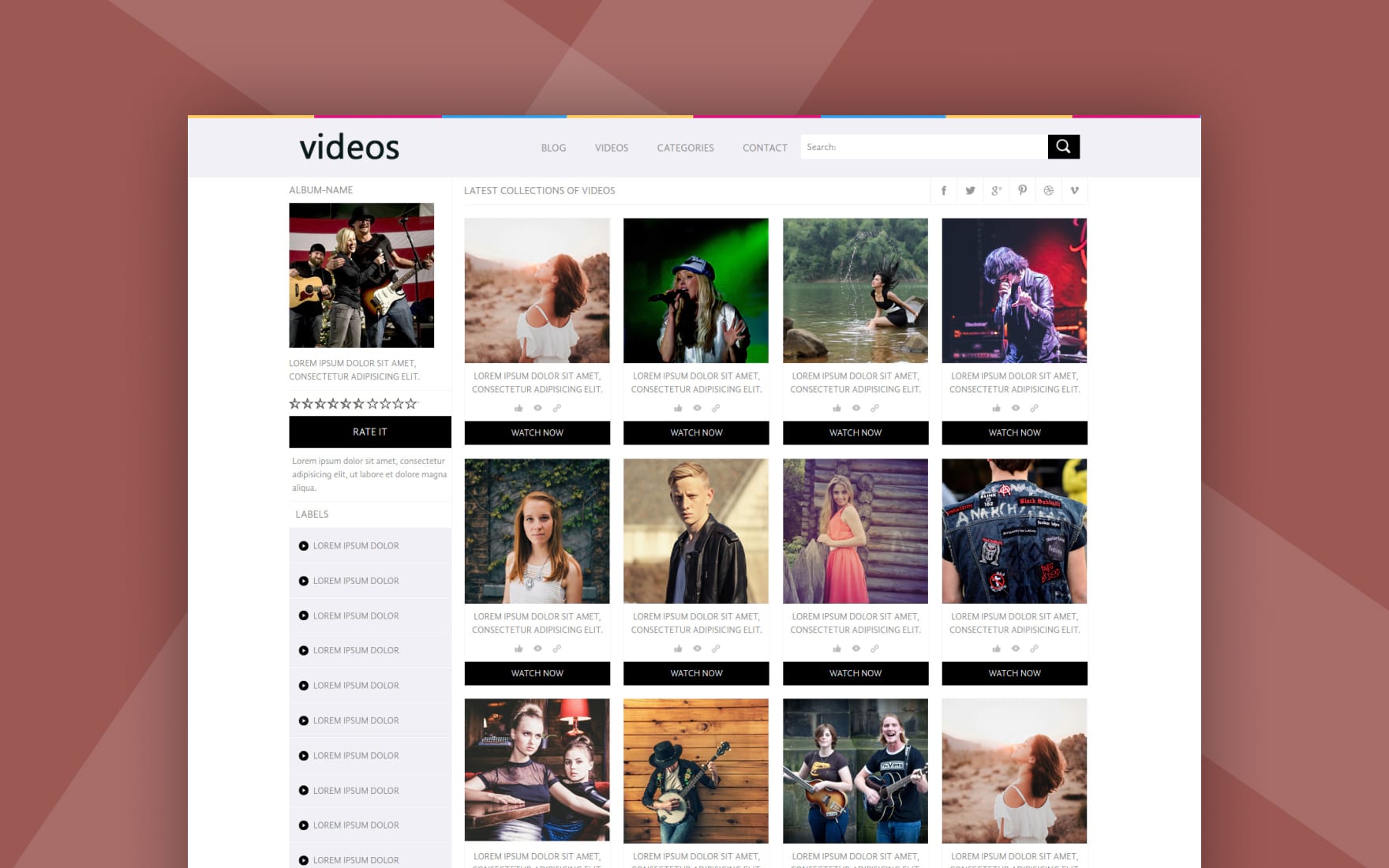 Vidstream - Movie & Tv Show Responsive Website template #167226