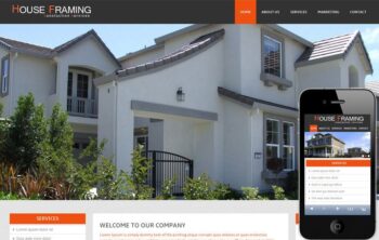 House Framing - A Real Estate Mobile Website Template
