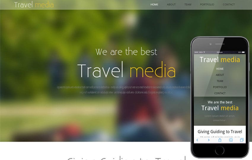 Travel Media – A Travel Guide Mobile Website Template