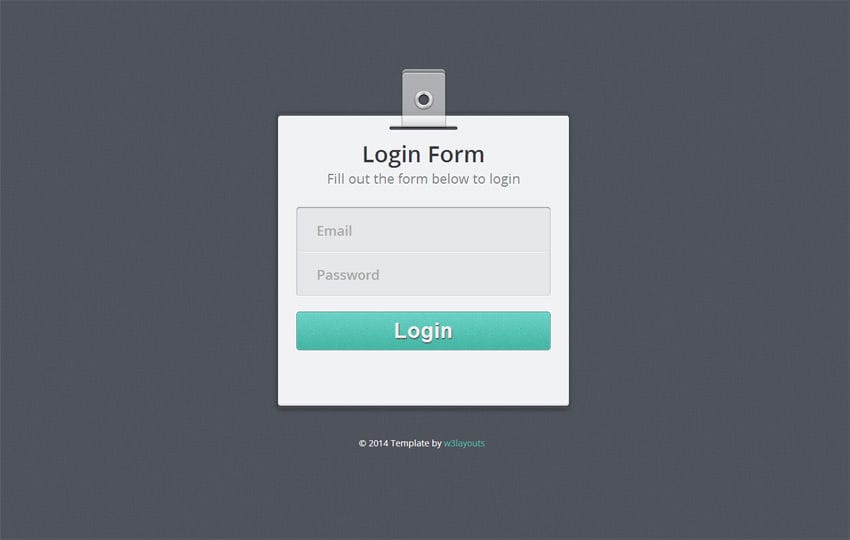 Login form in html code free download