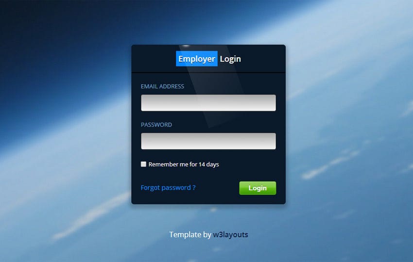 Batman Login Form Template