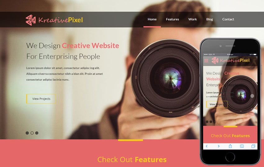 KreativePixel a Corporate Responsive web template