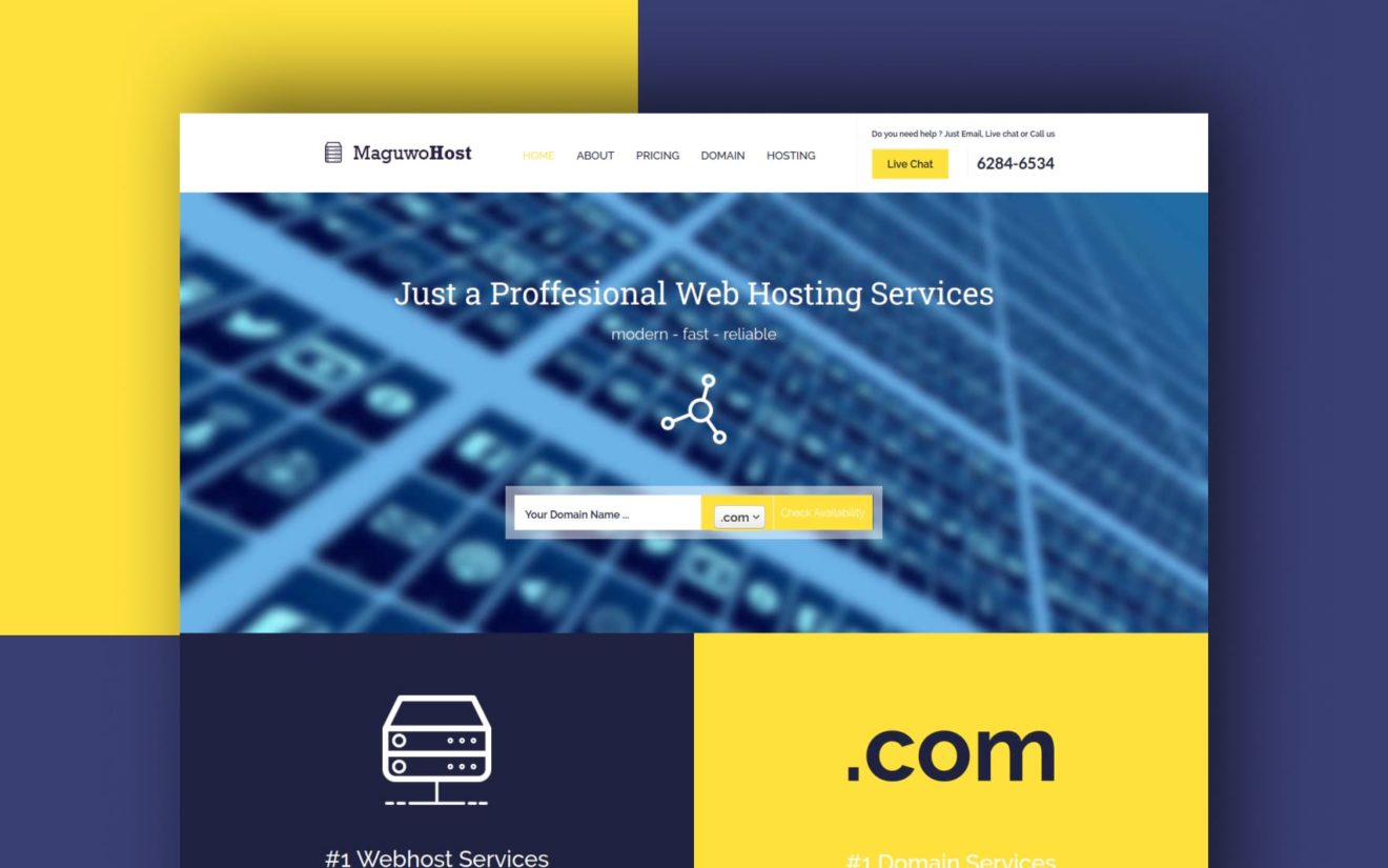Maguwohost a Web Hosting Flat Bootstrap Responsive Web Template