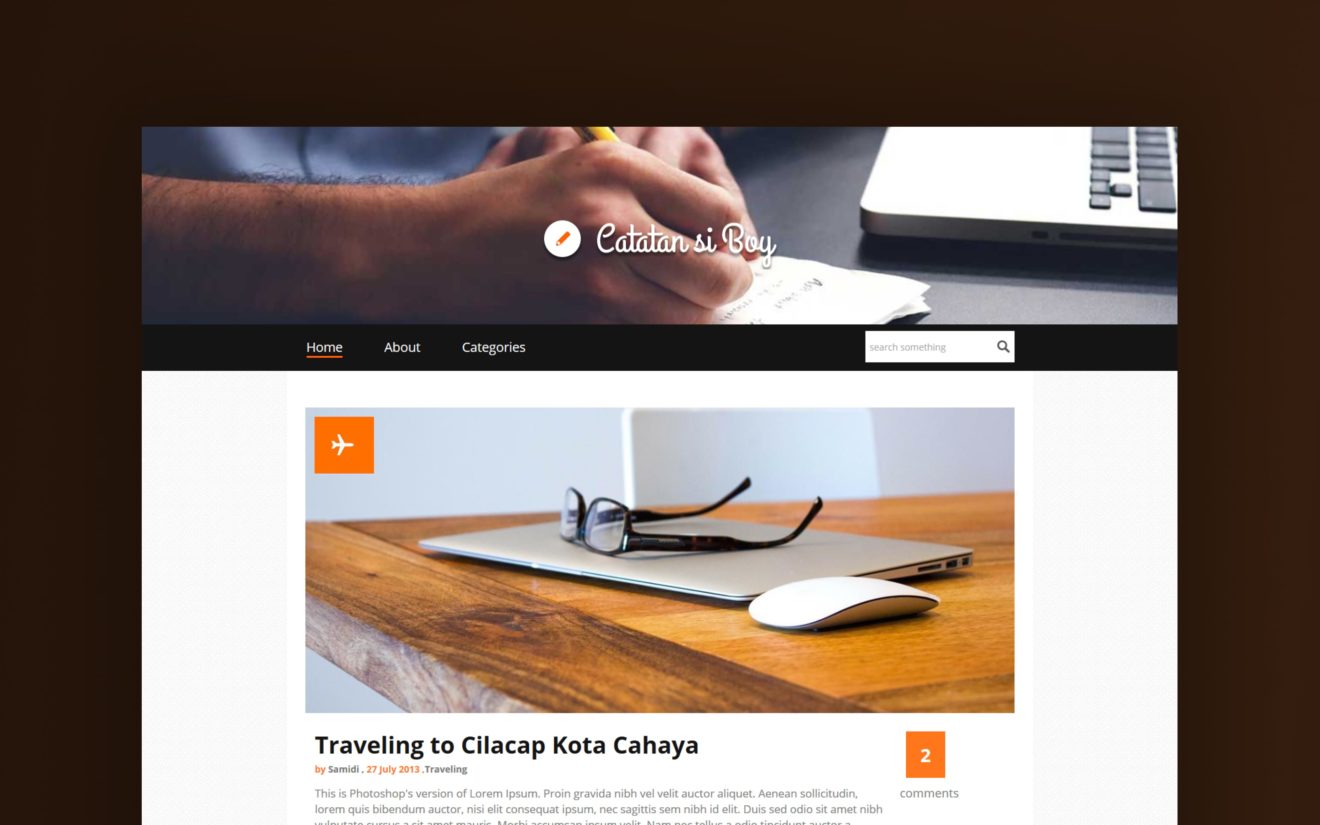 Catatan si Boy a Blogging Category Flat Bootstrap Responsive web template
