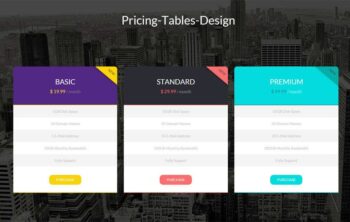 Flat Pricing Tables Design Widget Template by w3layouts