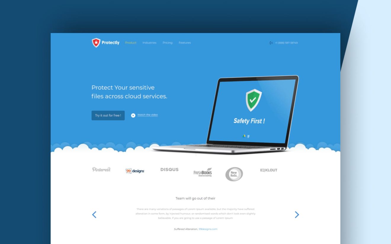 Protectly a Web Hosting Flat Bootstrap Responsive Web Template
