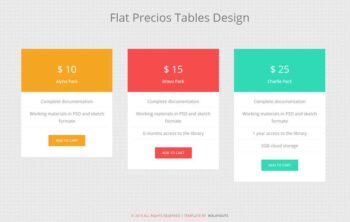 Flat Precious Tables Design Widget Template
