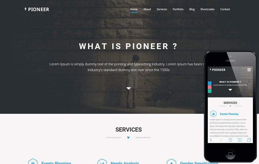Pioneer a Corporate Multipurpose Flat Bootstrap Responsive Web Template
