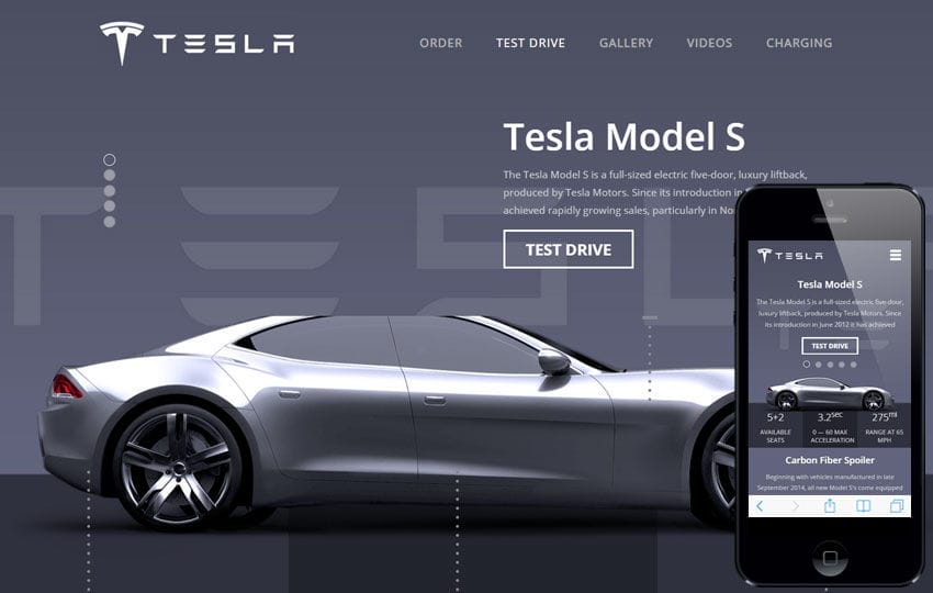 Tesla a Auto Mobile Category Flat Bootstrap Responsive Web Template