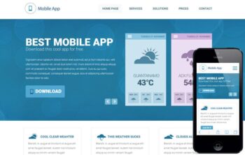 Weather a Mobile App based Flat Bootstrap Responsive Web Template