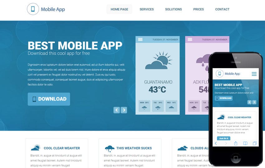 Weather Site Website Template