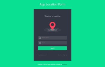 App Location Form Flat Responsive Widget Template