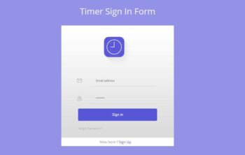 Timer Signin Form Flat Responsive Widget Template