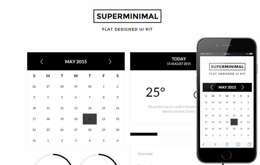 Super Minimal UI Kit a Flat Bootstrap Responsive Web Template