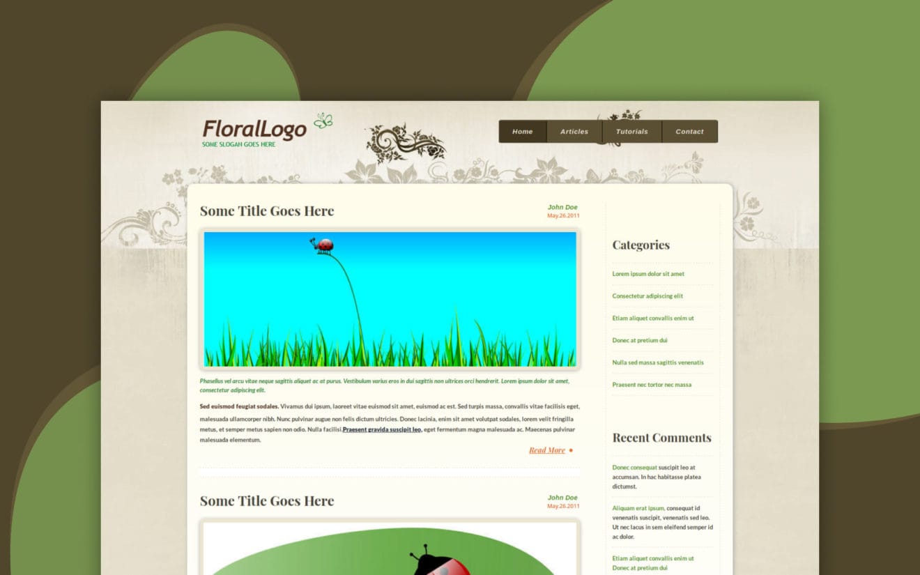 Floral a Blogging Category Flat Bootstrap Responsive Web Template