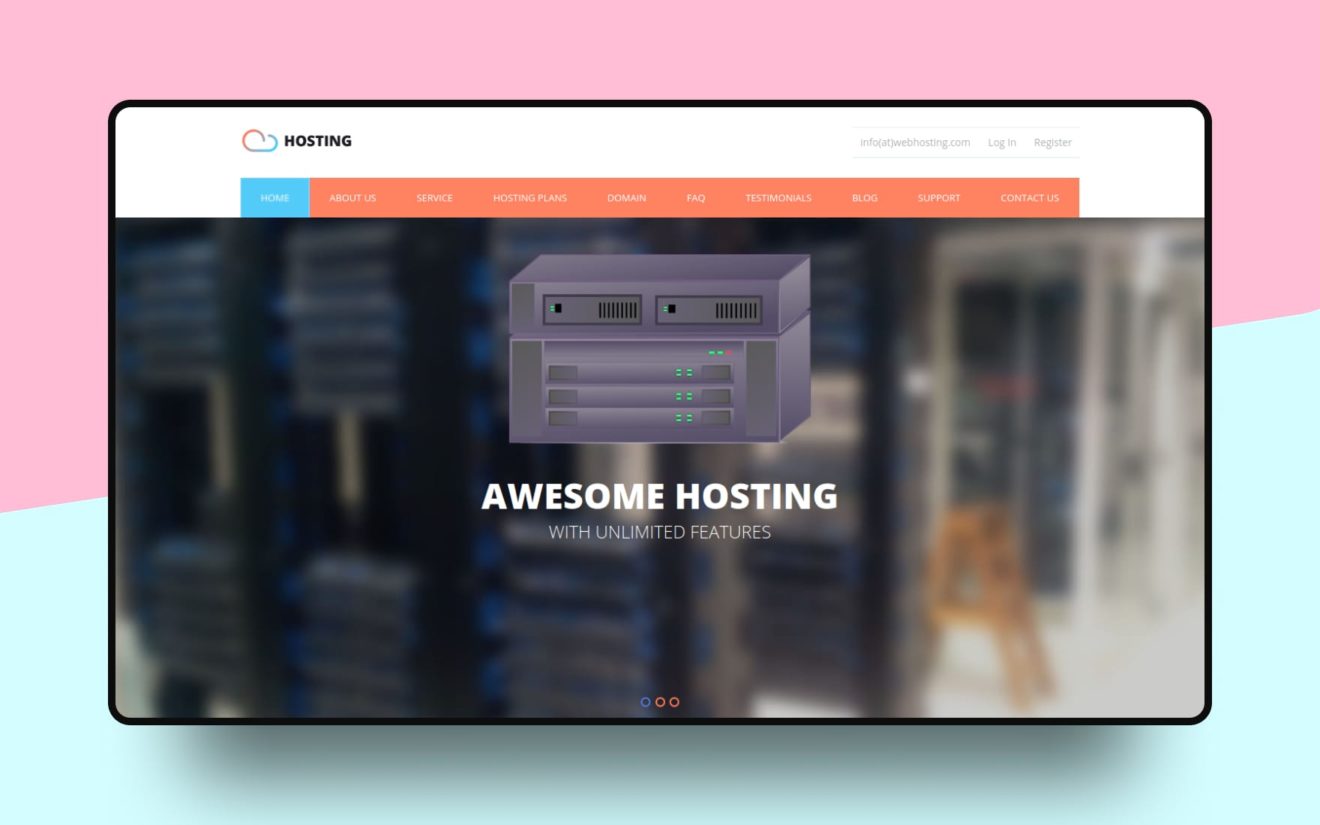 Hosting a Web Hosting Flat Bootstrap Responsive Web Template