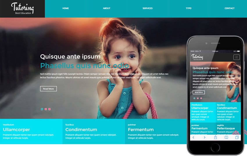 Tutoring a Educational Category Flat Bootstrap Responsive web template