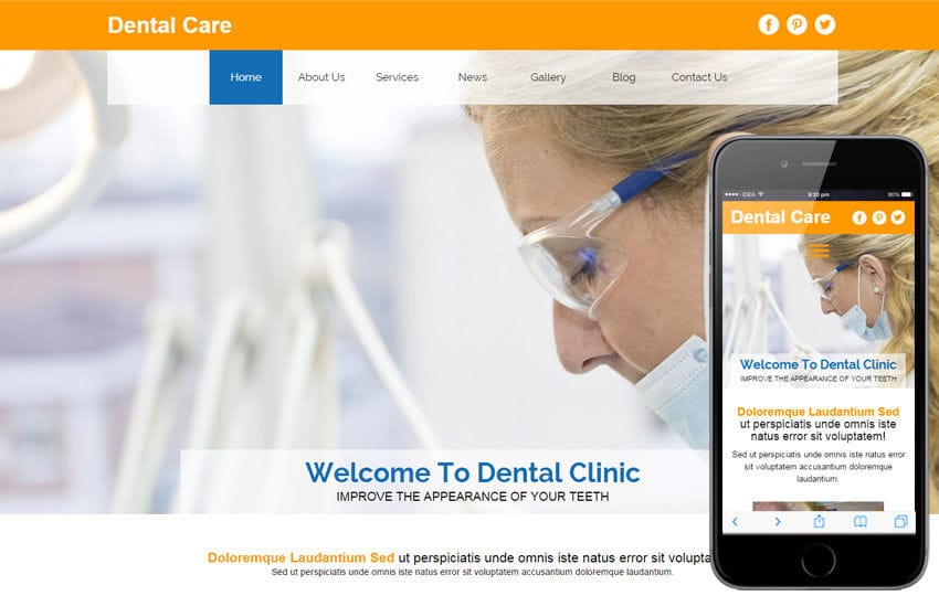 Dental Care a Medical Category Flat Bootstrap Responsive Web Template