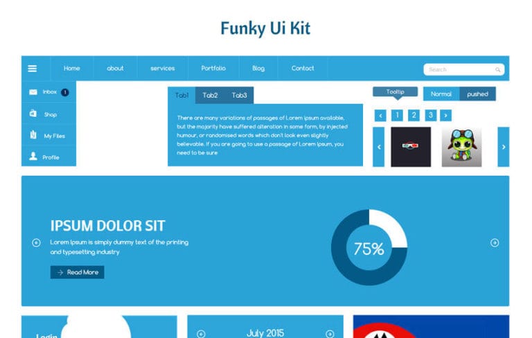 Funky UI Kit a Flat Bootstrap Responsive Web Template by w3layouts