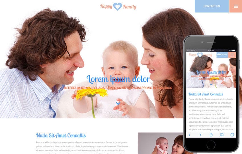 Happy Family a People Category Flat Bootstrap Responsive Web Template