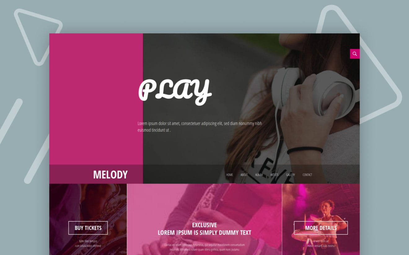 Melody a Entertainment Category Flat Bootstrap Responsive web template