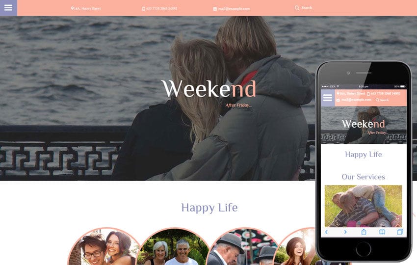 Weekend a People Category Flat Bootstrap Responsive Web Template