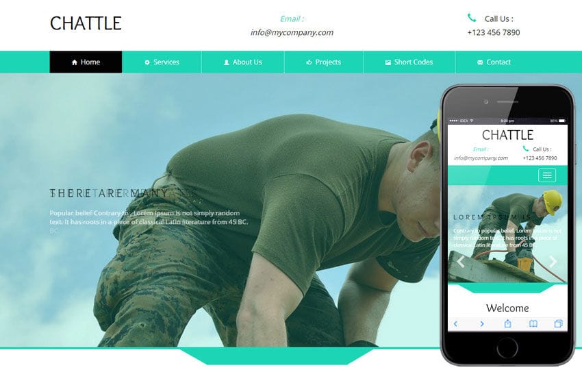 Chattle a Industrial Category Flat Bootstrap Responsive Web Template