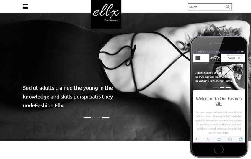 Ellx a Fashion Category Flat Bootstrap Responsive Web Template