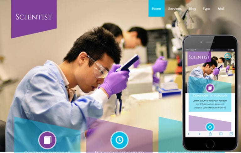 Scientist Medical Hospital Website Template W3Layouts