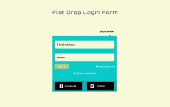 Flat Drop Down Login Form Responsive Widget Template