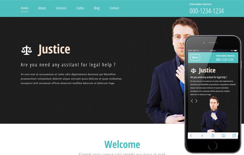 Justice a Business Category Flat Bootstrap Responsive Web Template