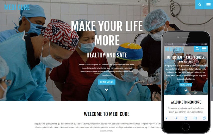 Medi Cure a Medical Category Flat Bootstrap Responsive Web Template