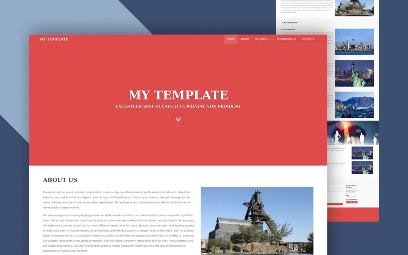 My Template a General Purpose Bootstrap Responsive Web Template