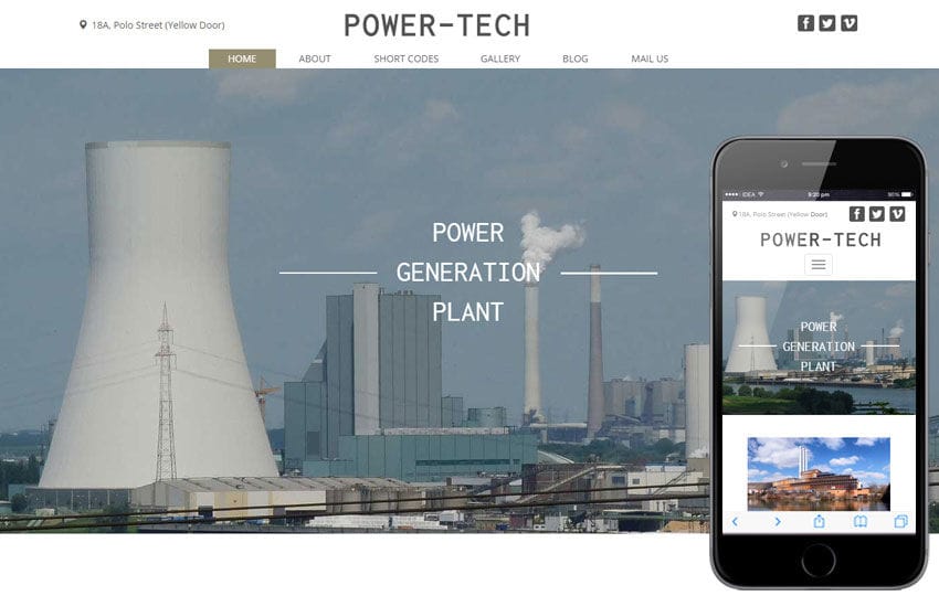 Power Tech a Industrial Category Flat Bootstrap Responsive Web Template