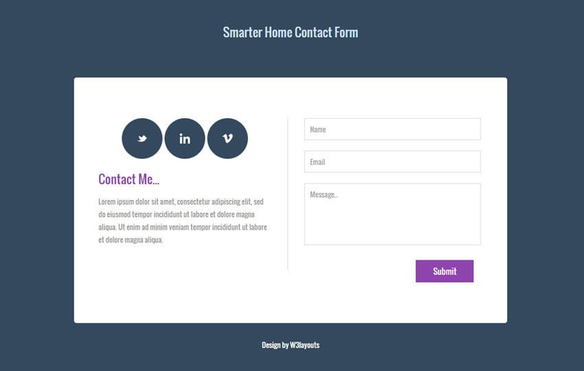 Contact Form Html Css Php Free Download