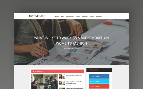 Motive Mag website template