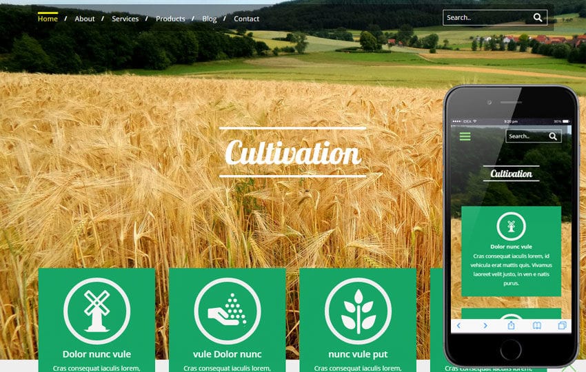 Cultivation a Agriculture Category Flat Bootstrap Responsive Web Template